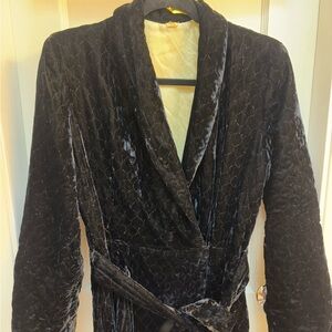 Vintage Black and Cream Women's Coat